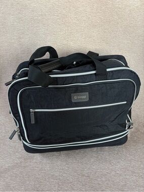 Biaggi Zipsak Expandable Travel Luggage Black with Silver Accent & Zippers